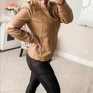 Faux Leather Moto Jacket